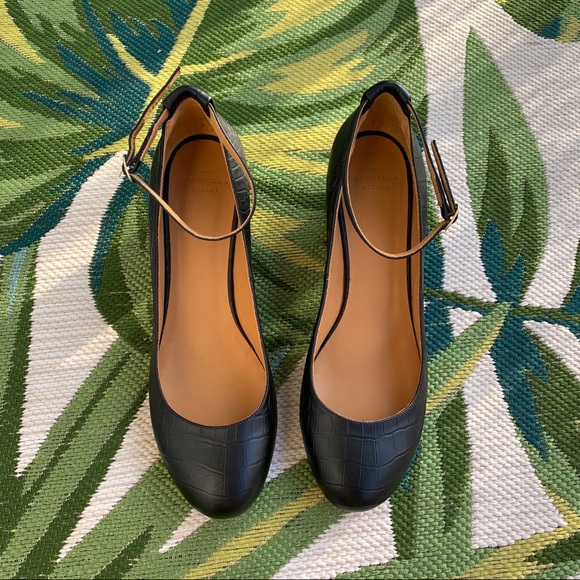 NWOT Sezane Ashley black croc leather Mary Janes - Picture 11 of 11